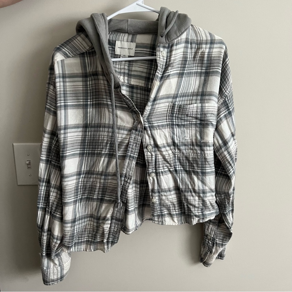 Copped hooded flannel from American Eagle